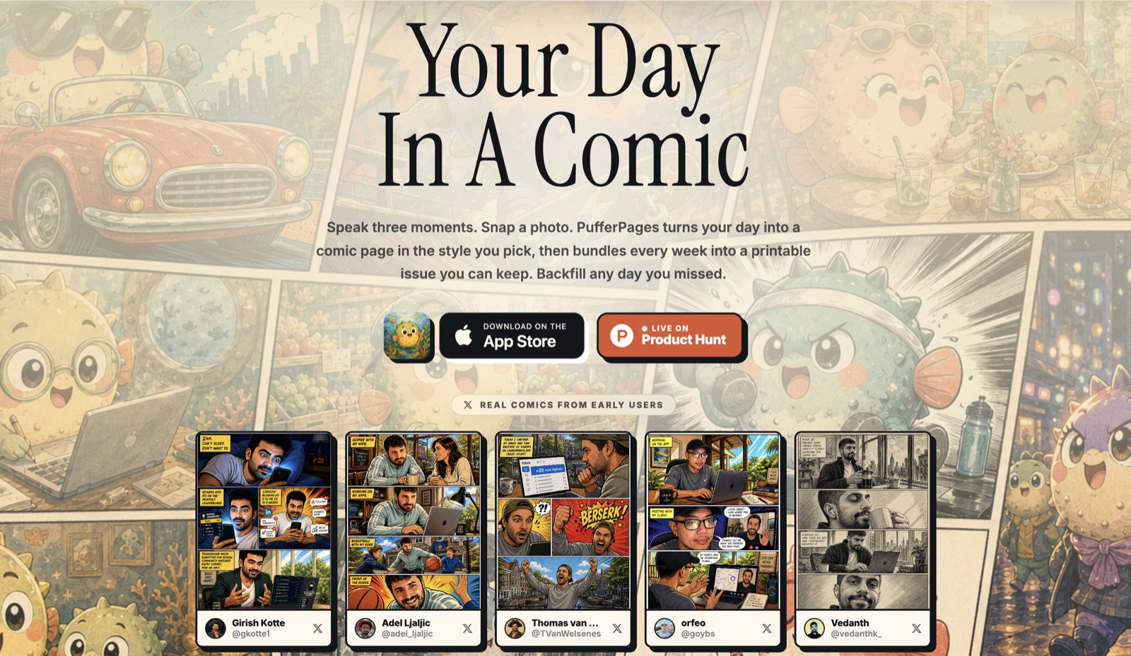 PufferPages — Your Day In A Comic